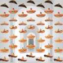 Moukeren 8 Pcs Mexican Fiesta Party Decorations Mexican Sombrero Party Decor Cinco De Mayo Paper Banner Sombreros Hat Garlands Mexico Fiesta Ceiling Hanging Decorations Baby Shower Birthday Supplies