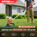 HEINPRO Cordless Weed Wacker Compatible with Milwaukee M18 Battery, 16" Brushless Weed Eater, Grass Trimmer for Lawn Care, Bump Feed, String Trimmer W/ 4 Bulk Trimmer Line Coils(Tool Only)