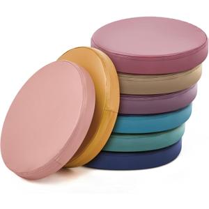 Juexica 8 Pcs Extra Thick Flexible Seating Floor Cushions Assorted Colored Floor Pillow Classroom Seat Cushions Soft Classroom Seating for Kids Learning Daycare School Chair(Morandi Color)