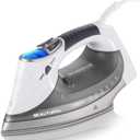 BEAUTURAL 1800-Watt Steam Iron with Digital LCD Screen, Double-Layer and Ceramic Coated Soleplate, 3-Way Auto-Off, 9 Preset Temperature and Steam Settings for Variable Fabric, Pink
