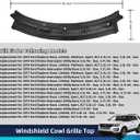 Black Windshield Wiper Cowl Grille Top Replacement for Ford Explorer Base 3.5 3.7 2.0L 2011-2019 BB5Z78022A68AA BB5Z-78022A68-AA Vahaha