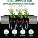 MGNO 8x4x1.5FT Galvanized Raised Garden Bed-Outdoor Planter Box for Vegetables-Metal Garden Bed,RRectangle Planting Box for Herb,Flower