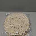 Boho Wall Basket Decor Set of 8 - Flat Woven Basket Wall Hanging Decor, Round Tassels White Macrame Tapestry Wall Decor Art, Handmade Rattan Wicker Seagrass Home Wall Baskets Decor Boho Classic (Style 4)