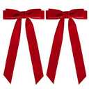 2PCS Velvet Hair Bows Ribbon Hair Clips, Fall Alligator Hair Pins, Ponytail Holder Accessories Sides Metal Hair Bow Barrettes Hair Accessories for Women Girls Kids 