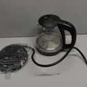 Elite Gourmet EKT1001 Electric 1.0L BPA-Free 1100W Glass Kettle Cordless 360 Base, Stylish Blue LED Interior, Handy Auto Shut-Off Function  Quickly Boil Water For Tea & More, Black