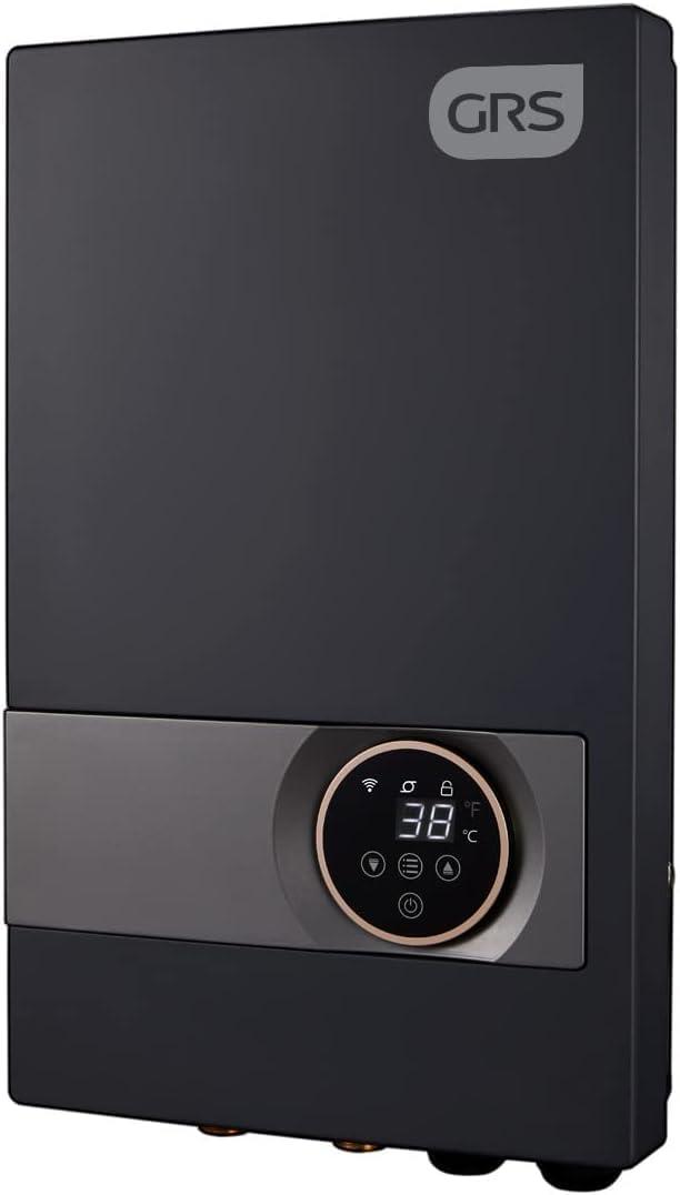 GRS Tankless Water Heater Electric 27KW 240V - Whole House Instant Hot Water Heater with Digital Display - On Demand Electric Heaters for Shower, Kitchen, Bathroom, Sink and More - Easy to Install