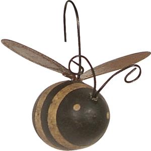 Primitives by Kathy 12161 Rustic Mini Ornament Set, Set of 12, Bee, 12 Count