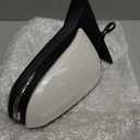 Dasbecan Left Driver Side Mirror Compatible with 2014-2019 Toyota Highlander Heated Power Adjustable Glass Manual Fold Turn Signal Light Painted White 6 PINS Replaces# 87940-0E130 TO1320317