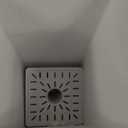 TUYOHW Set of 2 Large Tall Planter for Indoor or Outdoor 24" Flower Pots Tapered Tall Planters with Tray for Porch, Patio, Backyard, Large Planters for Outdoor Indoor Plants(White,Striped)