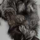 Natural Tanned Silver Fox Hides Fur Pelts Graded 1 Fox Skin Hides for Fly Tying Crafts Fur Coats Trapping Fur Taxidermy Decor Scraps 44-49 inch Silver