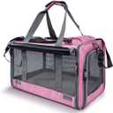 Pet Carrier for Large and Medium Cats, Soft-Sided Pet Carrier for Big Medium Cats and Puppy Dog Carriers Cat Carriers, Pet Privacy Protection Travel Carrier (Pink)