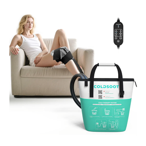 Cold Therapy Machine w/Timer, Compact and Portable Ice Machine for Knee After Surgery, Knee Replacement Recovery System, Cryotherapy Pain Relief w/Compression Pad for Shoulder, Hip and Ankle