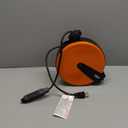 HDX 30 Feet Self Retracting Cord Reel with 3 Outlets, 16 Gauge