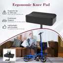Lightweight Knee Scooter Crutch Alternative, Foldable & Adjustable Knee Scooter for Adults for Foot Surgery, Steerable Knee Walker with Detachable Storage Basket, Includes DIY Stickers-Blue