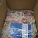 GarveeHome 8x10 Vintage Washable Area Rug for Living Room: Vintage Living Room Machine Washable Area Rug with Non-Slip Backing Low Pile Carpet for Bedroom Large Dining Room Carpet Brick Red