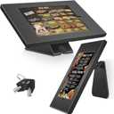 AboveTEK Anti-Theft Tablet Stand  iPad Locking & Security Stand, Countertop & Wall Mount POS Stand, 360 Swivel Kiosk Stand for iPad/iPad Air/iPad Pro  Ideal for Retail Business (Black)