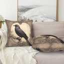 2 x Bird Throw Pillow Covers 18 X 18 Inch Set of 2 Pillow Cases Decoration Cushion Cover for Sofa Bedroom Living Room Outdoor (Bird, 18"x18")