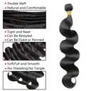 Body Wave Human Hair Bundles Natural Black 1 Bundle Body Wave 30 Inch Human Hair Extension Single 100G Color #1B Unprocessed Brazilian Virgin Hair Double Weft