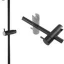SKOWLL Shower Slide Bar with Height/Angle Adjustable Handheld Shower Holder Bathroom Free Slide Bar Wall Mount 26 Inch Shower Head Holder Bar, Stainless Steel Shower Head Holder for Bath, Matte Black