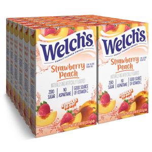 Singles To Go! Welch's Powdered Drink Mix, Strawberry Peach, 72 Packets (EXP 07/31/28)