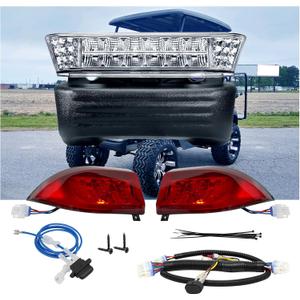 Club Car Precedent LED Light Kit with Head & Tail Lights - Fit for 2004-Up Golf Carts
