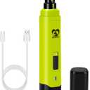 Casfuy Dog Nail Grinder Upgraded - Professional 2-Speed Electric Rechargeable Pet Nail Trimmer Painless Paws Grooming & Smoothing for Small Medium Large Dogs & Cats (Green)