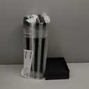 Toriexon Metal Tall Outdoor Planters Set of 2, 18 inch Durable Tall Planters with Rust-Proof Coating & Drainage Insert Shelve & Trays, Black Outdoor Planters for Porch, Garden, Patio, Yard