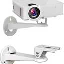 Drsn Mini Projector Wall Mount/Projector Hanger/CCTV Security Camera Housing Mounting Bracket(White) - for CCTV/Camera/Projector/Webcam - with Load 11 lbs Length 7.8 inch - Rotation 360 (White)