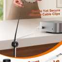 2 x 8Pack Cord Organizer JOYROOM Silicone Cable Clips [1s Side-Snap Lock] Desktop Cable Management, Adhesive Phone Charger Wire Keeper for Nightstand Office Workspaces Desk Organization Home Accessories (Black)