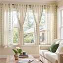 jinchan Weslie Boho Curtains for Bedroom Sage Green Vintage Floral Farmhouse Curtains 72 Inches Long Linen Drapes for Living Room Embroidered Drapes Light Filtering Sage on Beige 2 Panels
