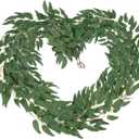 Artificial Willow Vine with Flowers - 2 Packs Greenery Garland 5.9ft Long Home Decor Table Decoration