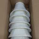 Wellmet Chandelier Shades, ONLY FOR CANDELABRA BULBS, Clip-on Fitter Lamp Shades, 3" X 6" X 5", 6 pcs Set (Bell-3x6x5 inches, Cream white)