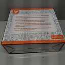 3 Pcs Square Glass Pantry Storage Containers with Bamboo Airtight Lid and 248 Clear Pantry Labels Preprinted - 74oz Thicken Glass Food Storage Jars for Coffee, Cookie, Tea, Sugar, Spice