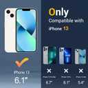 2 x jaroco for iPhone 13/iPhone 14 [MagSafe Compatible] [Military-Grade Drop Protection] [Anti-Fingerprint & Scratch] Slim Silky-Soft Touch Translucent Matte Case 6.1 inch, White