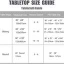 Fitable Table Cover Outdoor and Indoor Tablecloth - Washable Waterproof Wrinkle Free Table Cloth with Zipper and Umbrella Hole for Spring/Summer/Party/Picnic/BBQS/Patio Blue 60x84 inch