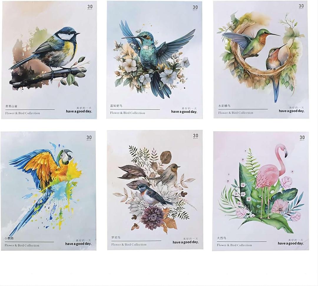 150pcs Bird Sticker, Lifany Cute Birds Waterproof Stickers for Laptop, Phone, Luggage, Funny Cat Stickers Decals Pet with Transparent Backing for Laptop, Phone, Luggage, Scrapbooking, Gift for Kids