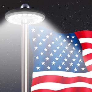 Solar Flag Pole Light, Automatic Solar Flagpole Lights Outdoor Dusk to Dawn, Solar Powered Flag Light, Waterproof LED Flagpole Downlight Lighting for Most 15 to 25 Ft Top (White)
