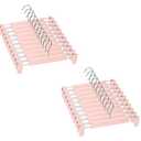 Lamitocs Skirt Hangers 20 Pack, Pants Hangers with Clips，360 ° Swivel Hook Space Saving Hangersfor Pants, Skirts, Clothes, Jeans，Pink