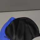 Swim Cap Long Hair 2 Pack Swimming Caps for Women Silicone Swim Caps Keep Hair Dry Waterproof Comfortable Flexible Durable Bathing Cap Tear-Proof Design Large Women Adult Swimming Cap 10+ Years Girls (Black & Blue)