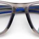 FEISEDY Progressive Multifocal Reading Glasses for Women Men Blue Light Blocking Near-Far Dual Use Sports Square Frame B0397 Grey, 2.0x