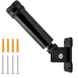 HIBLE Aluminum Alloy Flag Pole Bracket Thick Flag Pole Holder Strong & Rust Free Rotary Contraction Design Flag Pole Mount ( Only Fits OD 25.4mm Pole, Black )
