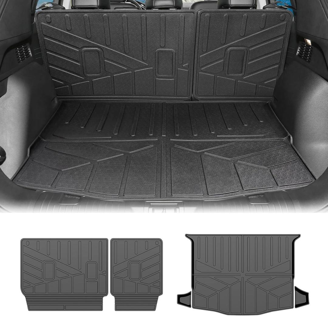 Cargo Liners for 2020-2025 Ford Escape Trunk Mat with Seat Back Cover Accessories, All Weather Rear Cargo Mat Backrest Protector for 2020 2021 2022 2023 2024 2025 Escape