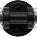 Black Sconces Wall Lighting, Bathroom 2-Light Vanity Light W/Clear Glass Shade, Modern Wall Mounted Lights for Mirror, Makeup Vanity, Kitchen, Washroom, Hallway, E26 T10 Bulbs (Excluded)