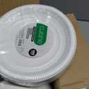 400 Pack 9 in Disposable Round Plastic Plates Heavy Duty White Party Plates