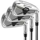 TaylorMade Golf Qi Max Irons Set 4-PW, P (7-Piece Lot) Left-Handed KBS Max 85 MT Steel Regular Flex