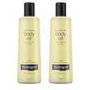 Neutrogena Body Oil Light Sesame Formula, Twin Pack of 16 fl oz, Radiant Glow Moisturizer for Dry Skin, Bath & Shower Oil For Smooth and Hydrated Skin