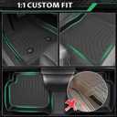 Floor Mats for Toyota Corolla 2003 2004 2005 2006 2007 2008, NOT Fit for with Rear Seat Vents, Custom Fit TPE Waterproof Corolla Mats, Corolla Mats Accessories for Man Woman