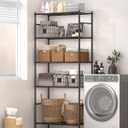 Sakugi Storage Shelves - 5 Tier Shelf Organizer, Heavy Duty Garage Shelving Unit with Leveling Feet, Stable Metal Shelves Organizer for Pantry, Kitchen and Closet, 33.0" W x 12.6" D x 72.0" H, Black