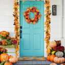 DearHouse 2 Pack Maple Leaf Vine Garland, 6.5 Ft/Piece Artificial Autumn Foliage Thanksgiving Decor for Home Wedding Fireplace Party Christmas