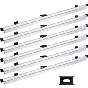 6 Pack Blueprint File Hanging Clamps 30" Blueprint File Clips with Label Holder Binding Strips Blueprint Binders for Construction Plan Poster Architectural Drawing Arts Maps Large Document